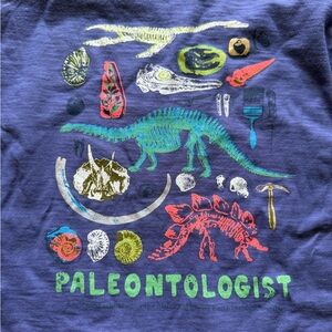 NWT Mini Boden Blue Paleontologist long sleeve T